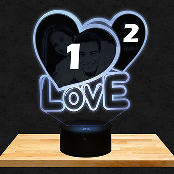 Lampe Personnalisée Cœur Love 2