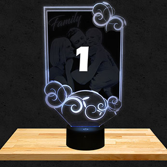 Lampe Personnalisée Rectangle Ornements