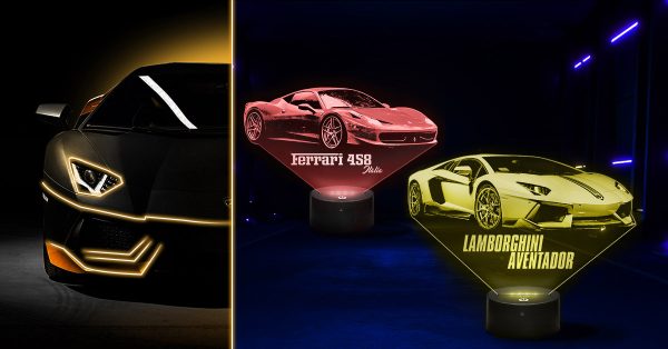 Lampes 3D Ferrari