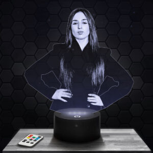 Lampe 3D célébrité française Ambre Star Academy