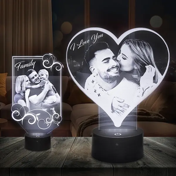 lampes personnalisées couple famille