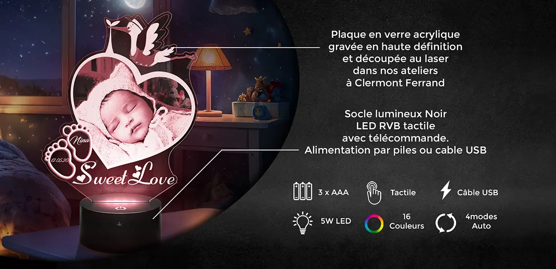Lampe Veilleuse Personnalisée enfant