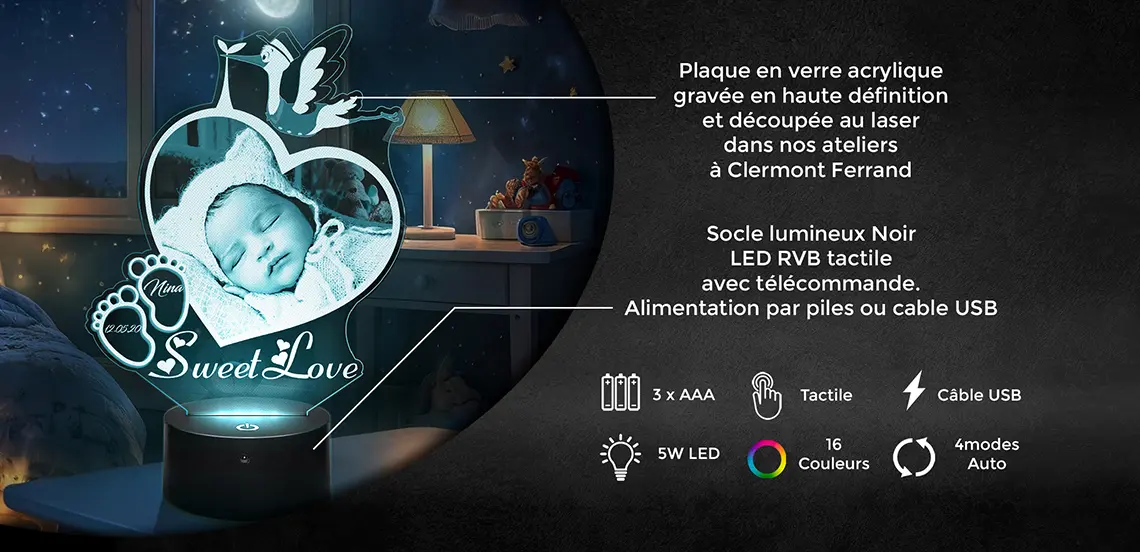 Lampe Veilleuse Personnalisée enfant
