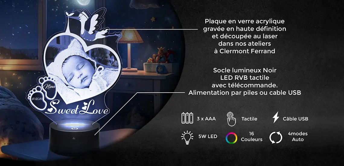 Lampe Veilleuse Personnalisée enfant