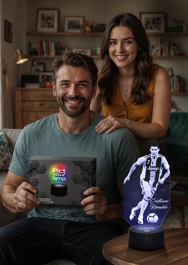 lampe couple cadeau boite