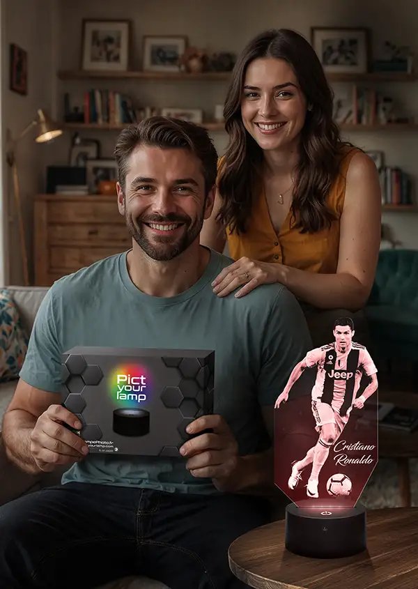 lampe couple cadeau boite