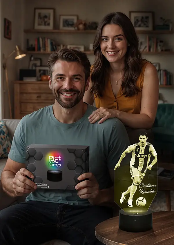 lampe couple cadeau boite