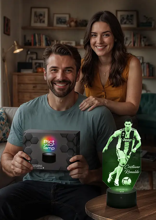 lampe couple cadeau boite