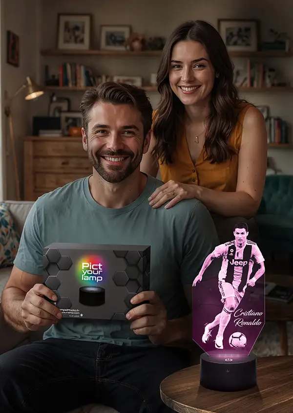 lampe couple cadeau boite