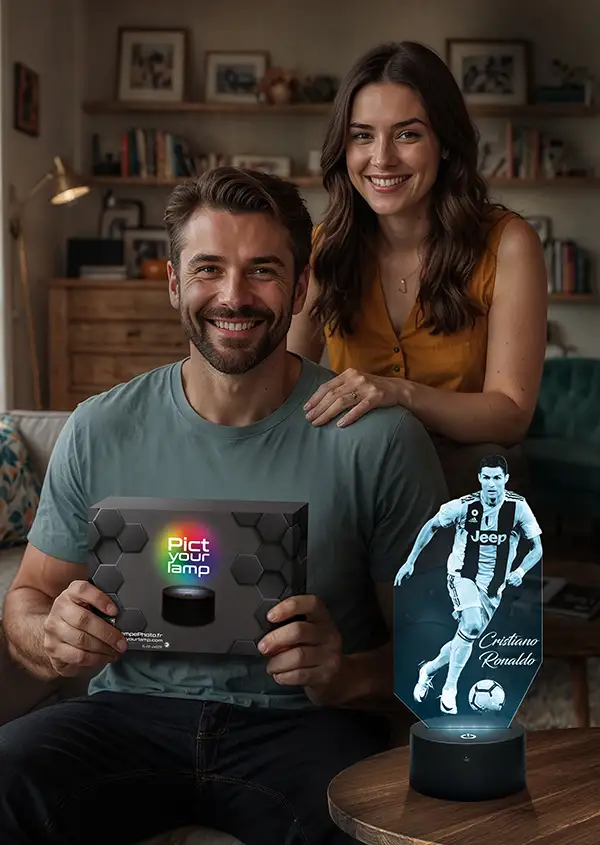 lampe couple cadeau boite