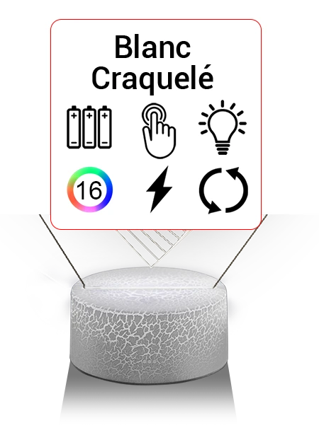 socle lampe craquelé