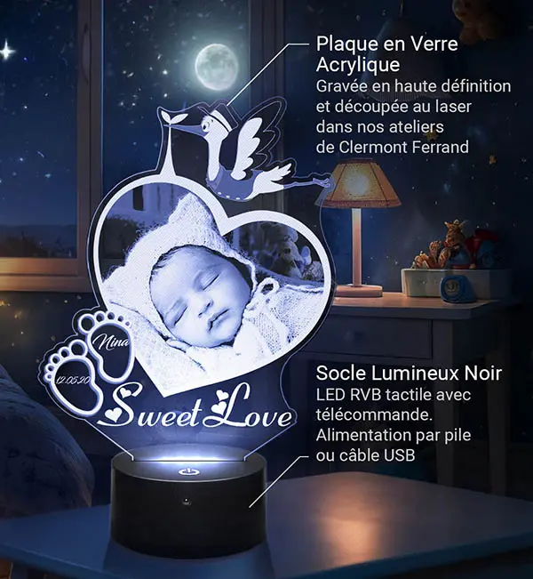 Lampe Veilleuse Personnalisée enfant