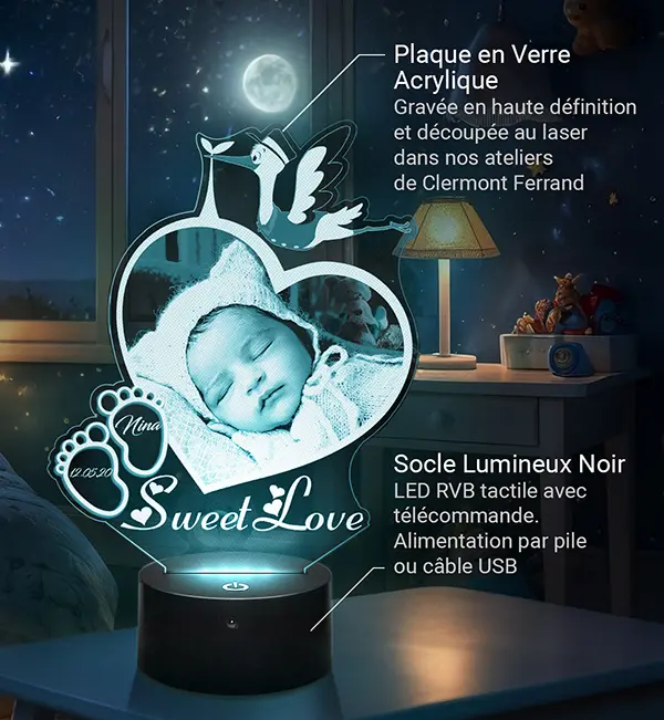Lampe Veilleuse Personnalisée enfant