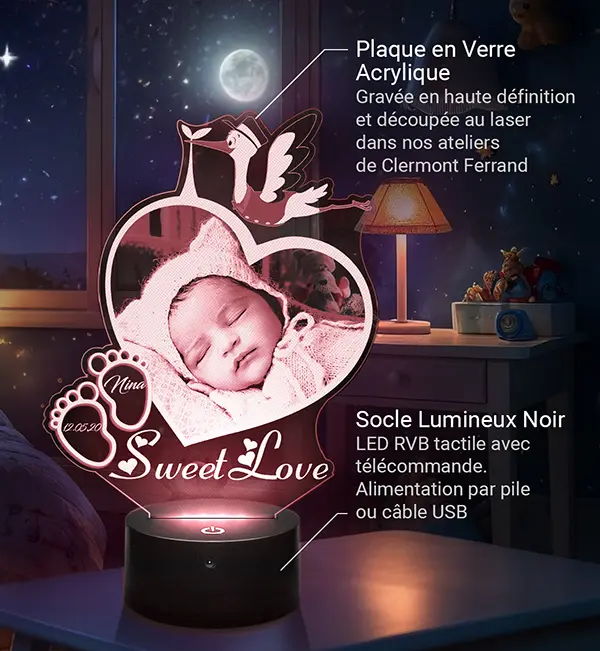 Lampe Veilleuse Personnalisée enfant