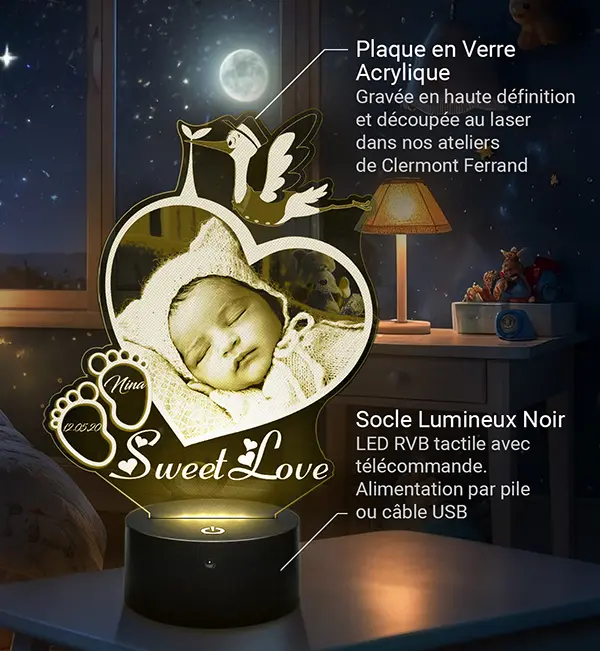 Lampe Veilleuse Personnalisée enfant