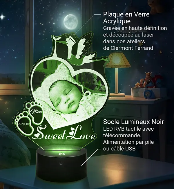 Lampe Veilleuse Personnalisée enfant
