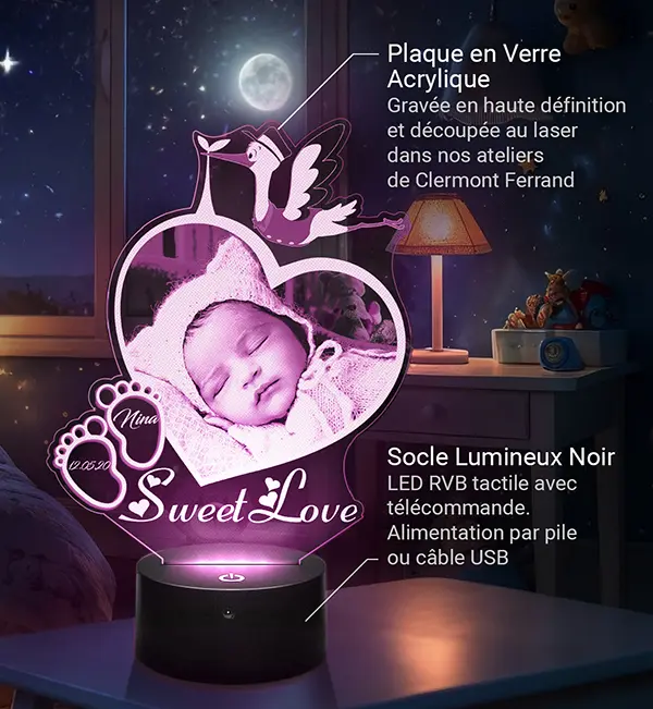 Lampe Veilleuse Personnalisée enfant